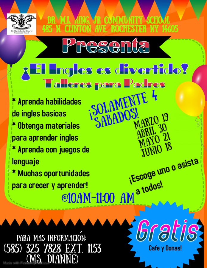 ESOL Workshop Information in Spanish